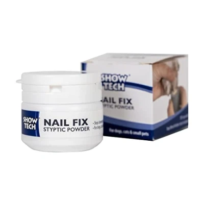 Afbeelding van Show Tech Nail Fix Styptisch poeder, Uw Hond Grooming Expert, Hemostatisch stopt snel met bloeden, Voor honden, katten en kleine huisdieren, 14g