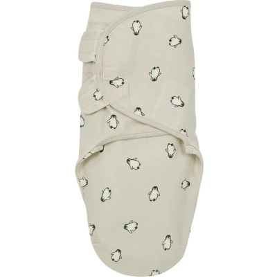 Afbeelding van Meyco Inbakerdoek Swaddle Penguin Sand 4 6mnd