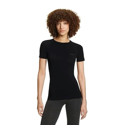 Afbeelding van Falke Wooltech Light Functional Underwear FOR WARM TO COLD Conditions Tshirt basic, Dames, Maat: XS, Black