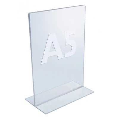Afbeelding van Folderstandaard A5 Staand Acryl T Voet