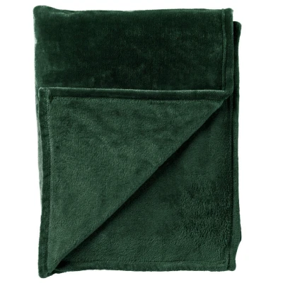 Afbeelding van Dutch Decor CHARLIE Plaid 200x220 cm extra grote fleece deken effen kleur Mountain View donkergroen