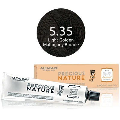 Afbeelding van Alfaparf Precious Nature Ammonia Free Permanent Hair Color 5.35 60 ml