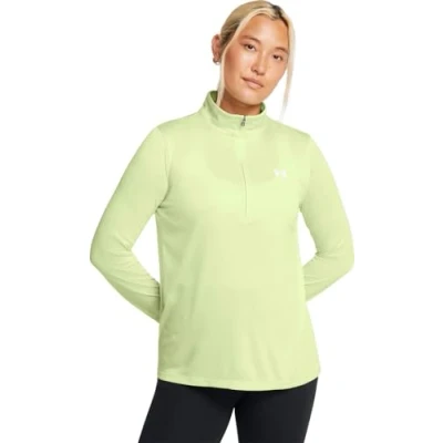 Afbeelding van Under Armour TECH 1/2 ZIP Twist Longsleeve, Dames, Maat: Medium, Retro green/white