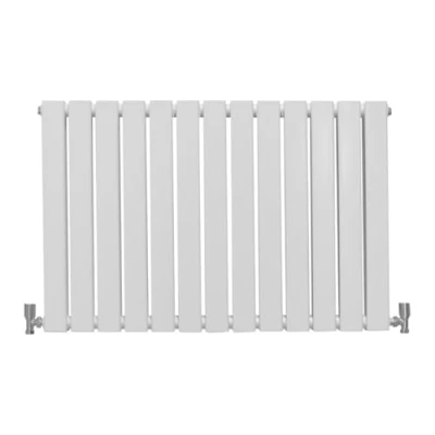 Afbeelding van Design Radiator Sierradiator Verwarming Wit 600 mm x 910 Inclusief Schoonmaakborstel + Bevestigingsset Plat Horizontaal