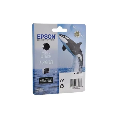 Afbeelding van Epson T7608 (C13T76084010) Inktcartridge Mat zwart