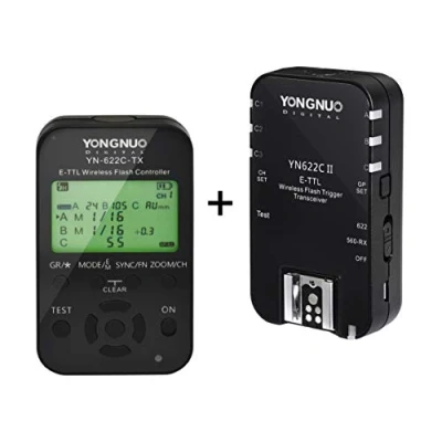 Afbeelding van Yongnuo YN622 C TX Kit yn 622 en 622tx zender voor Canon (FeC, Fvl, LCD, 100 m) zwart