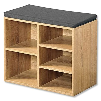 Afbeelding van Kesper Schoenenkast met zitkussen, 51,5 x 29,5 48 cm, hout, natuurlijk, eenheidsmaat