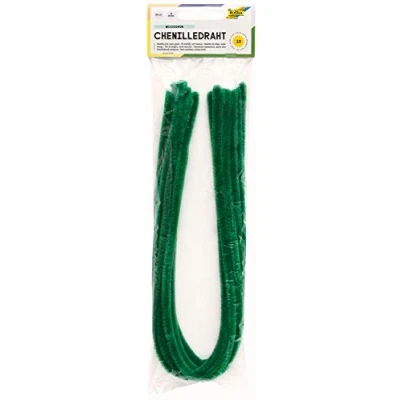Afbeelding van Chenilledraad Folia 50cm lang 10 stuks mosgroen