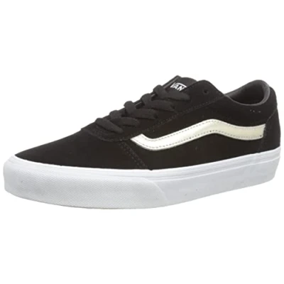 Afbeelding van Vans Ward Canvas Sneaker voor dames, Suede Metallic Zwart Goud, 34.5 EU