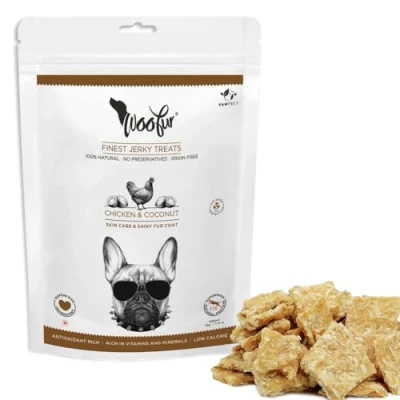 Afbeelding van Pawfect Woofur luchtgedroogde hondensnacks Kip met Kokosnoot 50 gr.