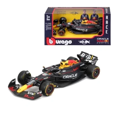 Afbeelding van Model auto formule 1 verstappen nummer RB20 F1 seizoen 2024 schaal 1:43 12 cm BBurago 18 38097V