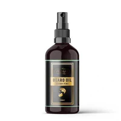 Afbeelding van Velihan Beardcare Baardolie Cedar Pine (Ceder pijnboom) 100ml Baardparfum Baardverzorging voor korte &amp; lange Baard baardgroei gevoelige huid