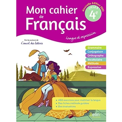 Afbeelding van Francais 4e Langue et expression Mon cahier de français