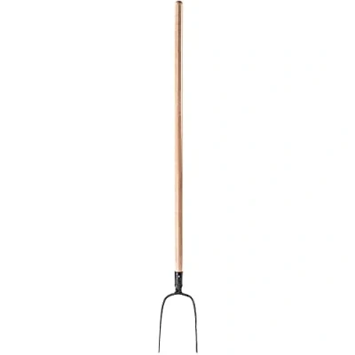 Afbeelding van KADAX Haakvork van staal, vork met lange steel hout, vork, tuinvork, spatvork, grafvork, draadvork, mestvork (2 tanden)
