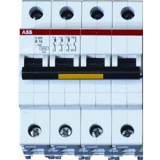 Afbeelding van ABB S204M C16 INSTAUTOMAAT 4P 16A C KAR