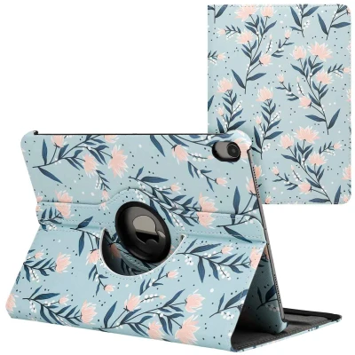 Afbeelding van Apple iPad Air (2020) Hoes: iMoshion 360 Draaibare Design Bookcase 2.0 Flowers Kunstleder Tablet Hoezen