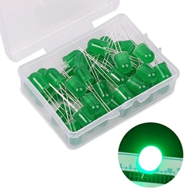 Afbeelding van 10 mm Led Diode Lights, 40Pcs Groene Emitting Assorti, Ronde Light Assorted Color (Groen 40Pcs)