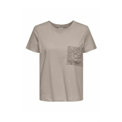 Afbeelding van JDY Normal Geschnitten Rundhals Tshirt print, Dames, Maat: XL, Chateau gray
