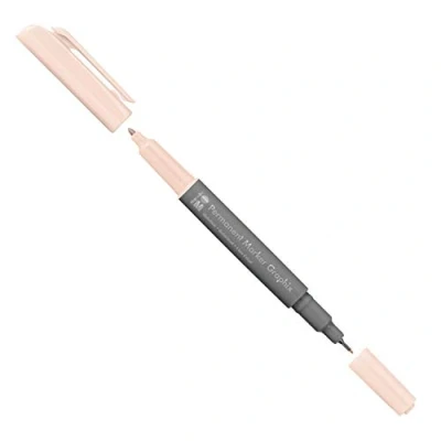 Afbeelding van Marabu 01470003029 permanente marker Graphix in rosébeige, met dubbele punt 1 2 mm en 0,5 mm, briljante kleuren, sneldrogende, alcoholgebaseerde inkt, geurarm waterdicht