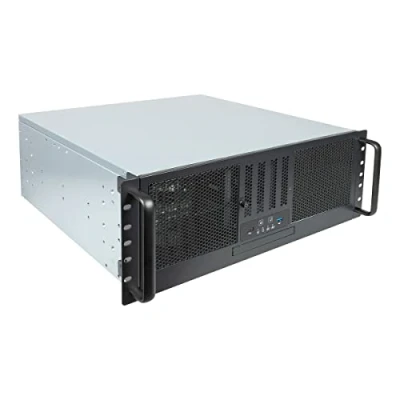 Afbeelding van UNYKAch Rackbehuizing UK4329 4U formaat 19 inch ATX met 485 mm achtergrond, 1 x USB 3.0, type C, ODD vak voor optische apparaten, 3 5,25 bays, 4 3,5 en 2,5 bay