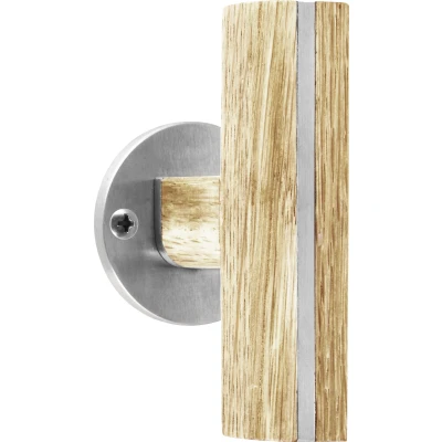 Afbeelding van Formani Voordeurknop Piet Boon TWO PBT22V/50 vast op rozet mat RVS/eikenhout