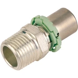 Afbeelding van SkinPress New Messing overgangskoppeling 16 mm pers x 1/2&quot; bu.dr.