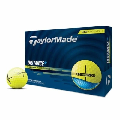 Afbeelding van TaylorMade Distance Plus Geel Golfballen (12 stuks) 2025