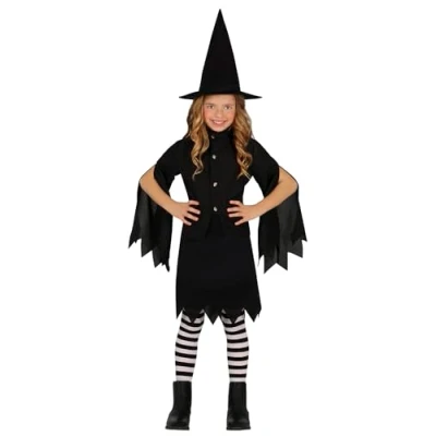 Afbeelding van Fiestas Guirca Salem witch meisjes (10 12 jaar) Halloween kostuum voor kinderen
