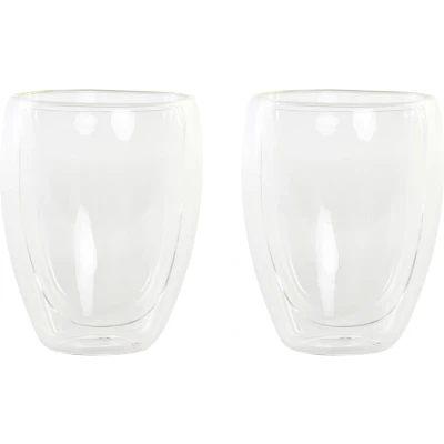 Afbeelding van Items koffieglazen/theeglazen dubbelwandig set 2x latte macchiato glazen 350 ml Koffie en theeglazen