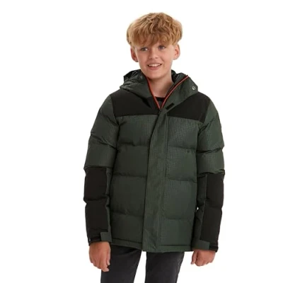 Afbeelding van killtec Boy&#039;s Gewatteerd jack/outdoorjack met capuchon KOW 31 BYS QLTD JCKT, bottlegreen, 164, 37217 000