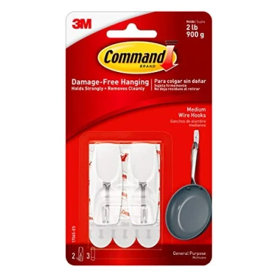 Afbeelding van Command 17065 ES Draadtuimelhaak Medium, Wit