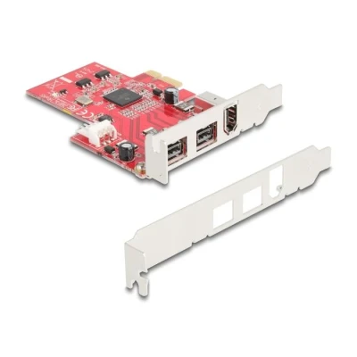 Afbeelding van Delock PCI Express x1 Karte zu 2 x extern FireWire B + 1 Fire