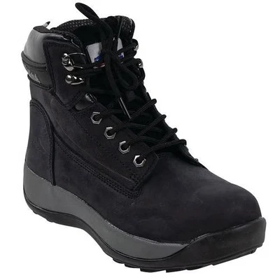 Afbeelding van Portwest FW32 Steelite Constructo Nubuckleren Schoen, S3 HRO, Zwart, Grootte 42