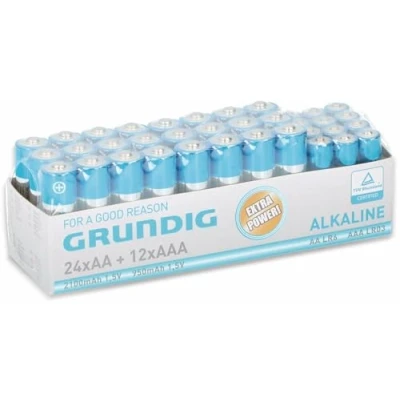 Afbeelding van Grundig Batterijen 12x AAA 24x AA 36 Stuks
