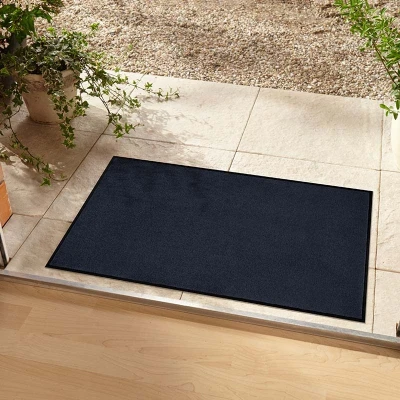 Afbeelding van Effen Deurmat Plain Wasbaar 30C Zwart 60x80 Cm
