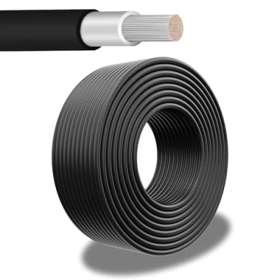 Afbeelding van PowerWerk Zonnekabel 6 mm² zwart 10 m uv bestendig, flexibel, fotovoltaïsche PV kabel, aansluitkabel voor zonnepaneel, omvormer en laadregelaar (zwart, m)