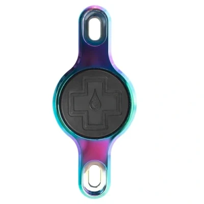 Afbeelding van Muc Off Secure Bicycle AirTag Holder, Iridescent Air Tag Holder for Bike with Security Screws Anti Theft Protection Mount Compatible Apple