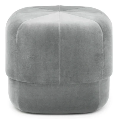 Afbeelding van Normann Copenhagen Circus Velour Poef Small Grey