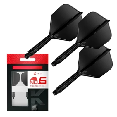 Afbeelding van TARGET K FLEX BLACK NO6 DART FLIGHTS/SHAFTS INTERMEDIATE