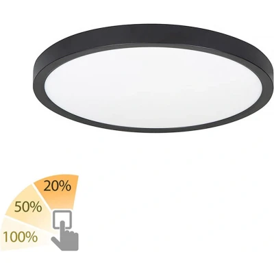 Afbeelding van Highlight plafondlamp Piatto 1 lichts 23.5 x2.5 cm zwart