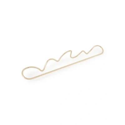 Afbeelding van Ferm LIVING Curvature handdoekhaak van messing Goud