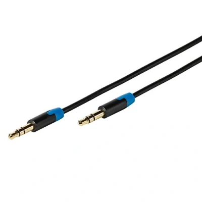 Afbeelding van Vivanco 41903 Jackplug Audio Aansluitkabel [1x male 3,5 mm 1x mm] 0.60 m Zwart Vergulde steekcontacten