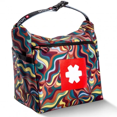 Afbeelding van Ocun boulder chalk bag pofzak Marble Waves boulderen krijtzak krijt zak klimmen