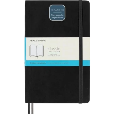 Afbeelding van Moleskine Classic Notitieboek Expanded Large Softcover Gestippeld Zwart