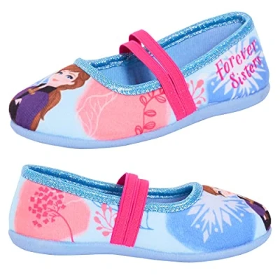 Afbeelding van Disney Frozen 2 pantoffels voor meisjes, Elsa Anna ballerina&#039;s, kinderpantoffels, slip on pantoffels, Meerkleurig, 32 EU