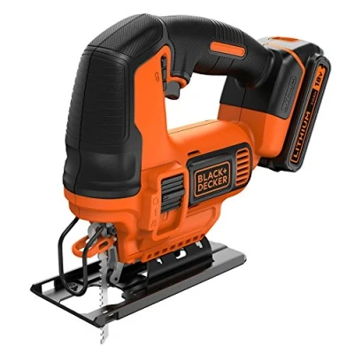 Afbeelding van Black+Decker Li Ion accu decoupeerzaag 18 V BDCJS18 pendeldecoupeerzaag met en oplader veelzijdig inzetbaar gereedschapsloze zaagbladvervanging