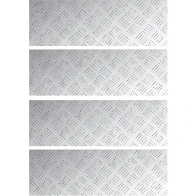 Afbeelding van vidaXL Zilver Metaal 60 x 20 0.2 cm Antislip Traplopen Rechthoekig