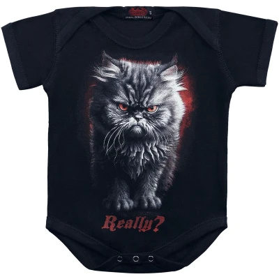Afbeelding van Spiral Anger Management Romper baby S Zwart