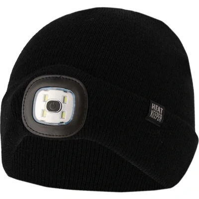 Afbeelding van Heatkeeper Thermomuts + LED lichtje kinderen Zwart 9/12 Jaar