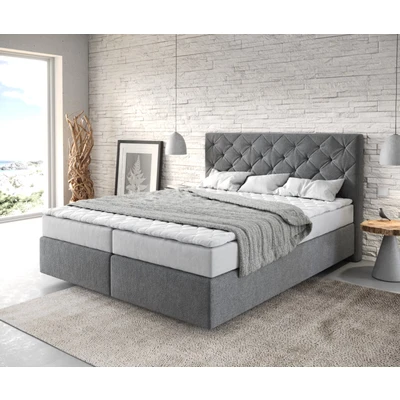 Afbeelding van Boxspringbed Dream Great microvezel antraciet 160x200 met matras en topper